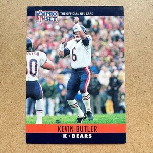 Kevin Butler 1990 Vintage Pro Set NFL - #50 Chicago Bears Kicker, Collectible